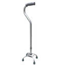 [100021] BASTON AJUSTABLE DE 4 PATAS - medKo (Agarre ergonómico, Aluminio, Gris)